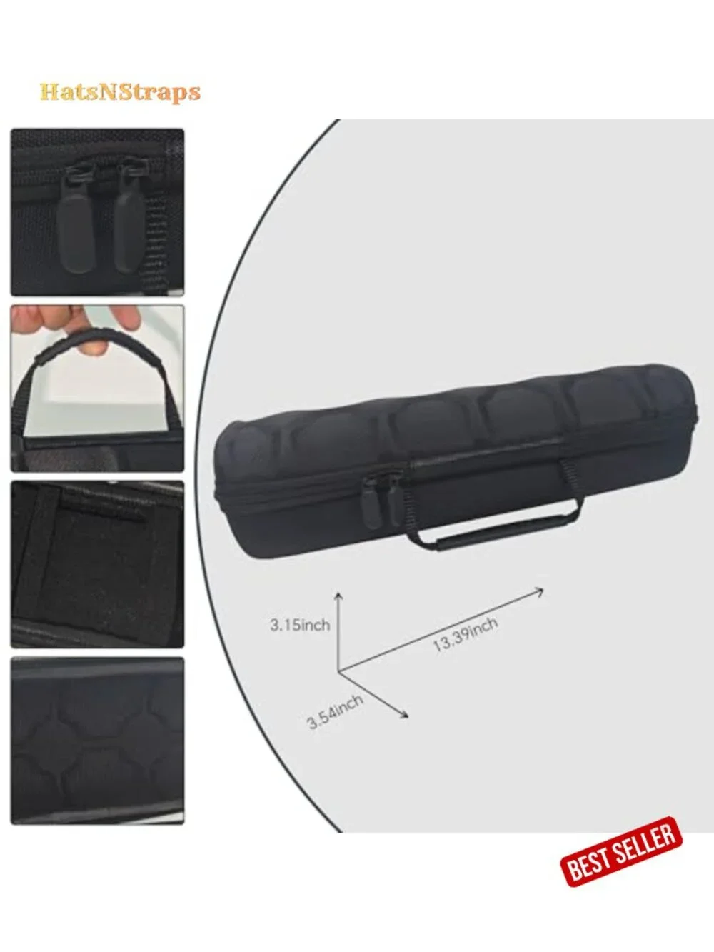 5 Slot Portable Watch Travel Case with Shockproof EVA Hard Shell